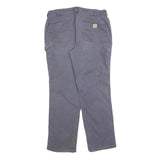 CARHARTT Womens Loose Fit Blue Workwear Trousers W34 L30 Cotton Blend Zip