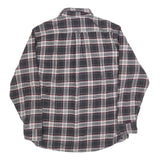 JACHS Mens Black & Grey Check Shirt L Cotton Blend Long Sleeve Casual