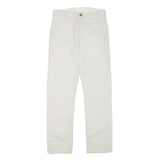LEVI'S Mens Cotton Blend White Slim Straight Trousers W28 L29 Casual Comfort