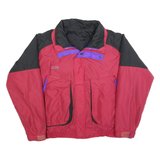 COLUMBIA Mens Red & Black Polyester Outerwear Jacket XL Zip Plain Casual