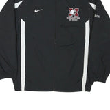 NIKE Mens Black & White McMaster Ice Hockey Sports Zip Nylon Jacket S