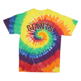 PORT & COMPANY Mens Yellow & Multi San Francisco Giants Tie Dye T-Shirt M Short