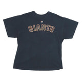 MAJESTIC Mens Black Giants Graphic T-Shirt XL Cotton Crew Neck Short Sleeve