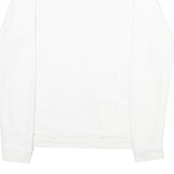 LEVI'S Mens White S Crew Neck Sweatshirt Cotton Logo Print Casual Pullover