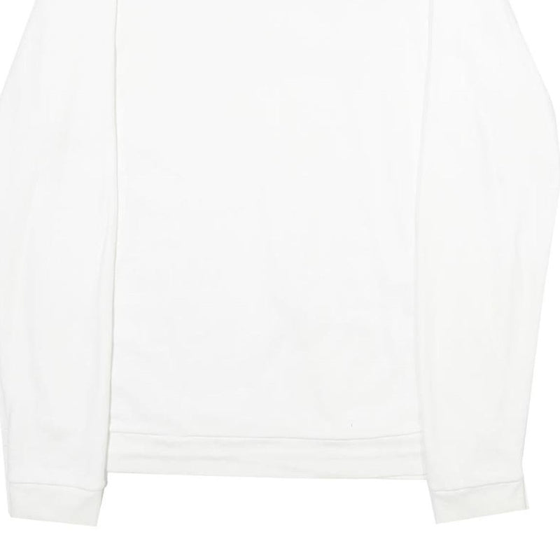 LEVI'S Mens White S Crew Neck Sweatshirt Cotton Logo Print Casual Pullover