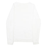 LEVI'S Mens White S Crew Neck Sweatshirt Cotton Logo Print Casual Pullover