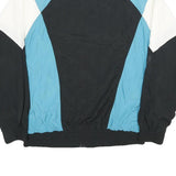 CANADA SPORTSWEAR CO Mens Blue & Black Nylon Track Jacket L Zip Casual Retro