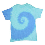 GILDAN Mens Blue Tie Dye Destin Florida Graphic T-Shirt L Crew Neck Short Sleeve