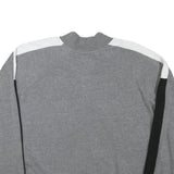 REEBOK Womens Grey & Black 1/4 Zip Sweatshirt L Cotton Blend Casual Sportswear