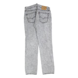 LEVI'S 511 BIG E Mens Jeans Grey Slim Straight Denim Medium W32 L32 Zip