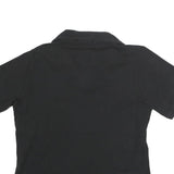 CHASE AUTHENTICS Womens Black Polo Short Sleeve V-Neck Racing Logo S