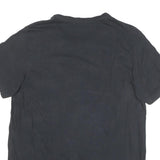 ADIDAS Mens Black Graphic T-Shirt XL Short Sleeve Crew Neck Cotton Blend Casual