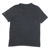 ADIDAS Mens Black Graphic T-Shirt XL Short Sleeve Crew Neck Cotton Blend Casual