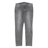 MICHAEL KORS Womens Slim Fit Grey Denim Slim Jeans W30 L30 Cotton Blend Zip