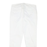 LAUREN RALPH LAUREN Womens Cotton Blend White Slim Straight Trousers W28 L25