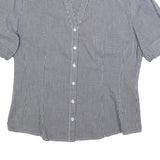 LEE Womens Black & White Check Shirt M Cotton Button Sleeve Casual