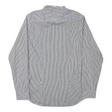 TOMMY HILFIGER Mens Black & White Striped Shirt 2XL Classic Button-Down Collar