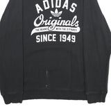ADIDAS Mens Black Originals Crew Neck S Cotton Logo Sweatshirt Casual