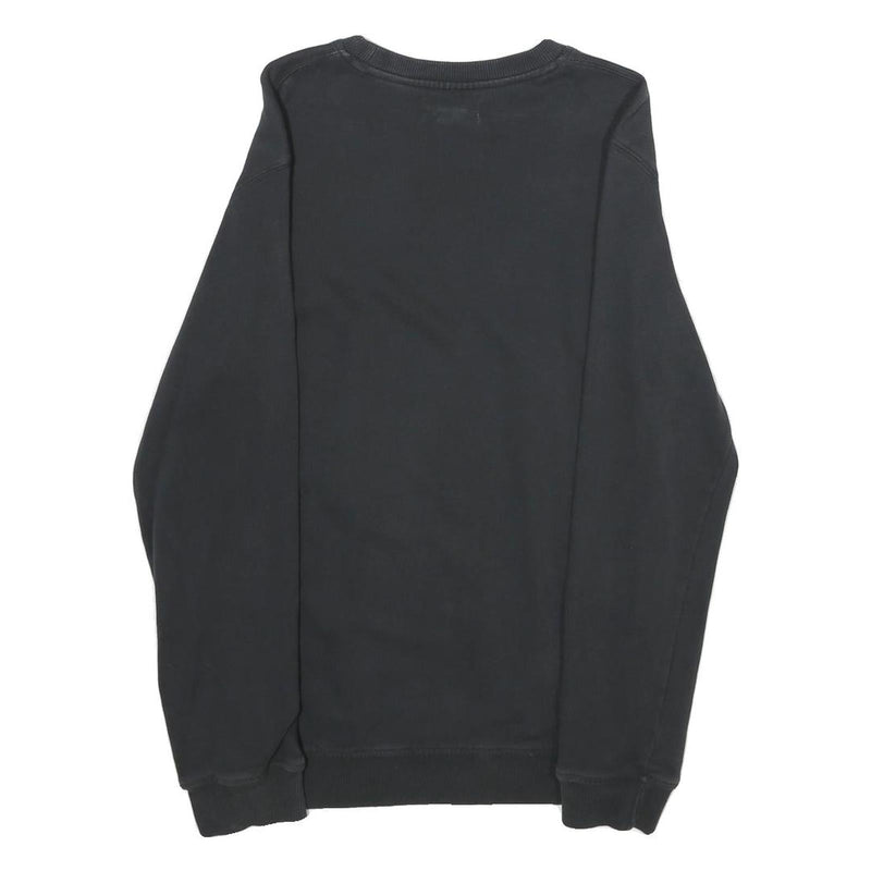 ADIDAS Mens Black Originals Crew Neck S Cotton Logo Sweatshirt Casual