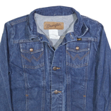 WRANGLER Girls Blue Denim Jacket L Cotton Button Closure Classic Fit Western