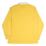 NAUTICA Mens Yellow & White Long Sleeve Plain XL Cotton Polo Shirt