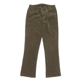 RALPH LAUREN Womens Cotton Blend Brown Relaxed Straight Trousers W28 L29