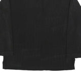 GYMNASIUM Mens Black Polo Shirt XL Long Sleeve Plain Cotton Blend Casual