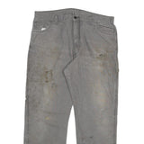 DICKIES Mens Regular Fit Grey Cotton Blend Denim Jeans W38 L30 Workwear Zip