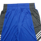 ADIDAS Mens Shorts Blue & Grey Polyester Blend XL W30 Sports Casual
