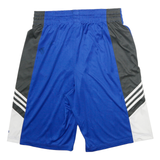 ADIDAS Mens Shorts Blue & Grey Polyester Blend XL W30 Sports Casual