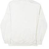 PUMA Mens White Hoodie S Cotton Blend Pullover Lightweight Casual Sportswear