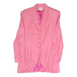 ARC Womens Pink Jacket 12 Polyester Blend Button Closure Classic Fit Plain