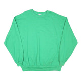GILDAN Mens Green Crew Neck L Cotton Blend Casual Sweatshirt