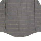EAGLE Mens Grey Check Shirt XL Button Collar Long Sleeve Cotton Blend