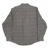 EAGLE Mens Grey Check Shirt XL Button Collar Long Sleeve Cotton Blend
