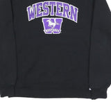RUSSELL ATHLETIC Mens Black Western Mustangs Crew Neck L Sweatshirt Cotton Blend