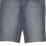 VINTAGE LOOK Mens Denim Blue Casual Shorts XL W40 Cotton Blend Workwear