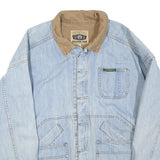 LEVI'S Mens Light Blue Cotton Blend Denim Trucker XL Button Vintage Jacket