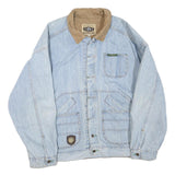 LEVI'S Mens Light Blue Cotton Blend Denim Trucker XL Button Vintage Jacket