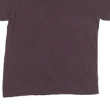 LEVI'S Mens Maroon & Black Stripe T-Shirt L Short Sleeve Crew Neck Cotton Blend