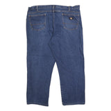 DICKIES Mens Jeans Blue Regular Straight Denim W42 L27 Classic Zip Closure