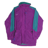 COLUMBIA Womens Purple & Teal Outdoor Jacket M Polyester Zip