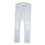 CARHARTT Womens Slim Light Blue Denim Jeans W31 L32 Zip Closure Casual