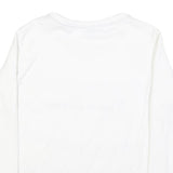 NAUTICA Womens White Crew Neck XS Cotton Blend Pullover Sweatshirt Red Blue