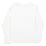 NAUTICA Womens White Crew Neck XS Cotton Blend Pullover Sweatshirt Red Blue