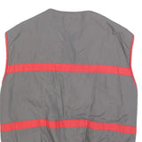 SKIN Womens Grey & Red Sleeveless Jacket M Polyester Blend Zip Sportswear Vest