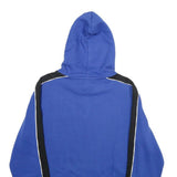 CHAMPION Mens Blue & Black Pullover Hoodie M Chest Logo Cotton Blend