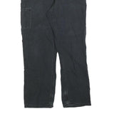 CARHARTT Mens Relaxed Black Cotton Blend Workwear Trousers W36 L34 Durable Fit