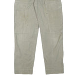 EL PASO Mens Cotton Blend Beige Regular Fit Trousers W28 L30 Casual Workwear Zip