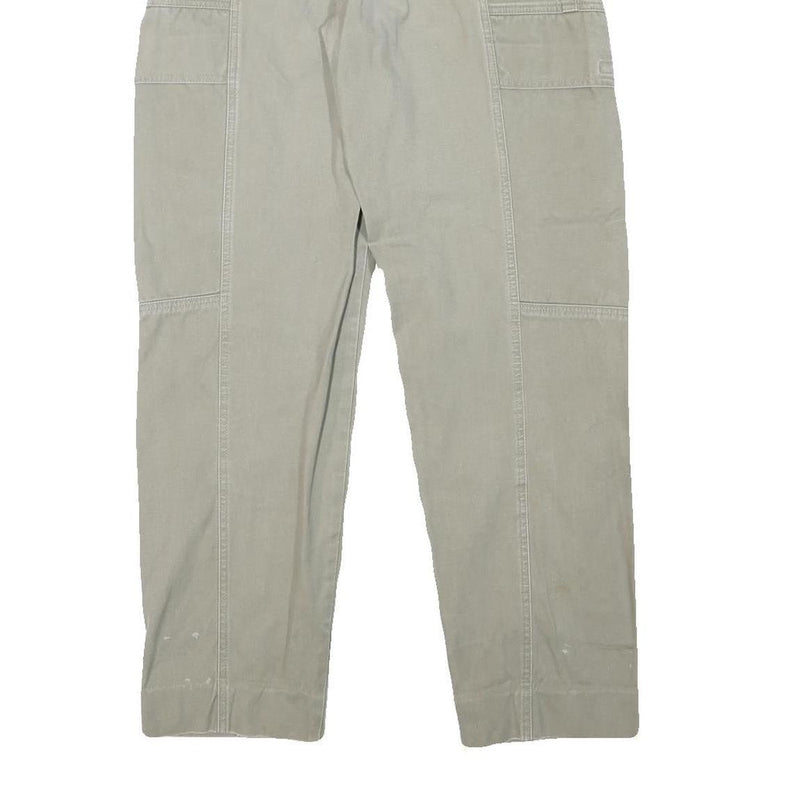 EL PASO Mens Cotton Blend Beige Regular Fit Trousers W28 L30 Casual Workwear Zip